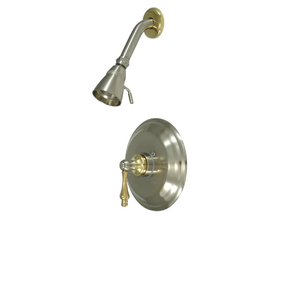 Kingston Brass Shower Faucet, 2, Wall Mount, Brushed Nickel/Polished Brass KB3639ALSO - main